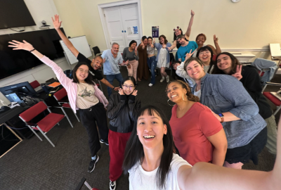 Picture of students and faculty in London for summer program